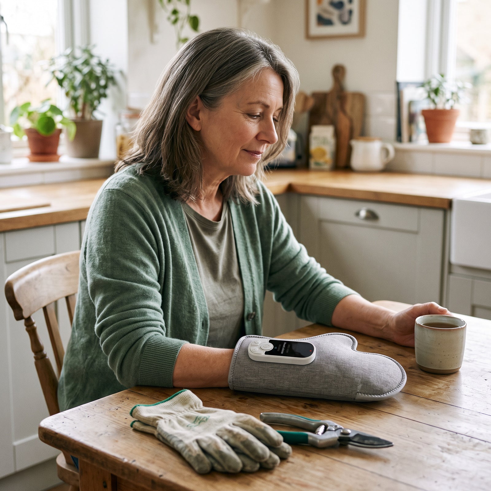 A Palmhaven hand break after gardening